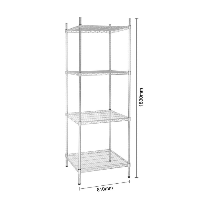 Vogue 4 Tier Wire Shelving Kit 610x610mm - U884