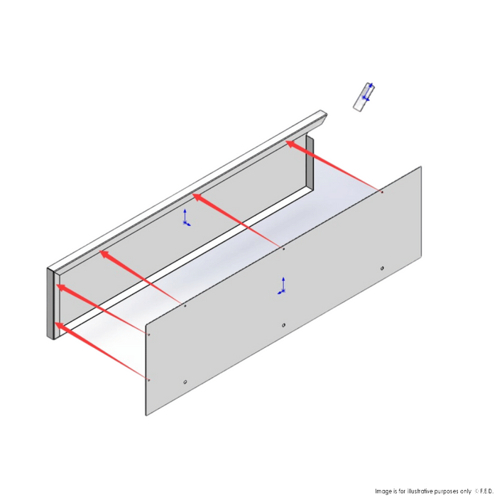 Modular Systems Splashback Extension for Premium 600 Series Bench - WBB6-SB