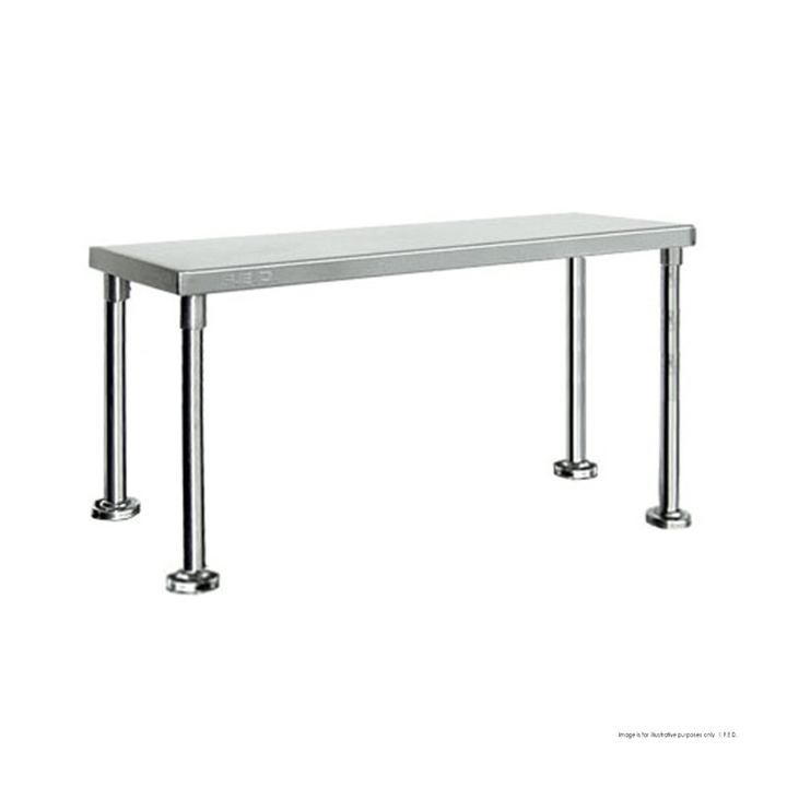 Modular Systems Stainless Steel Single Tier Workbench Overshelf 1200mm to 1800mm - WBO1