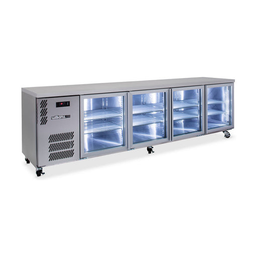 Williams Boronia - Four Glass Door Stainless Steel Under Bench Fridge - HB4UGSHC