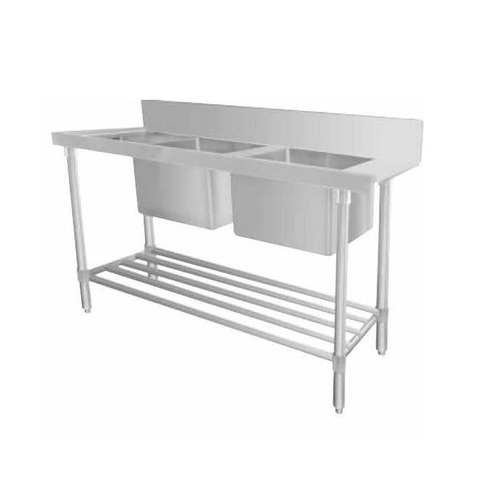 Mixrite Stainless Steel Dishwasher Double Inlet Sink 2 - WSS27165L