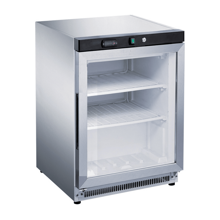 FED-X Stainless Steel Upright Static Display Freezer - XF200SG