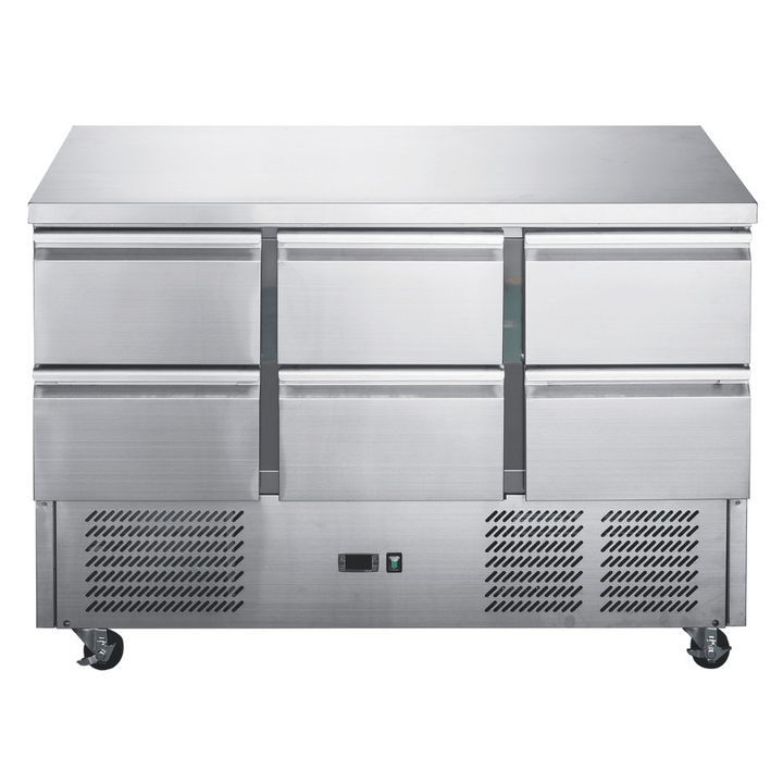 FED-X 6 Drawer Salad Prep Fridge - XGNS1300D-6D