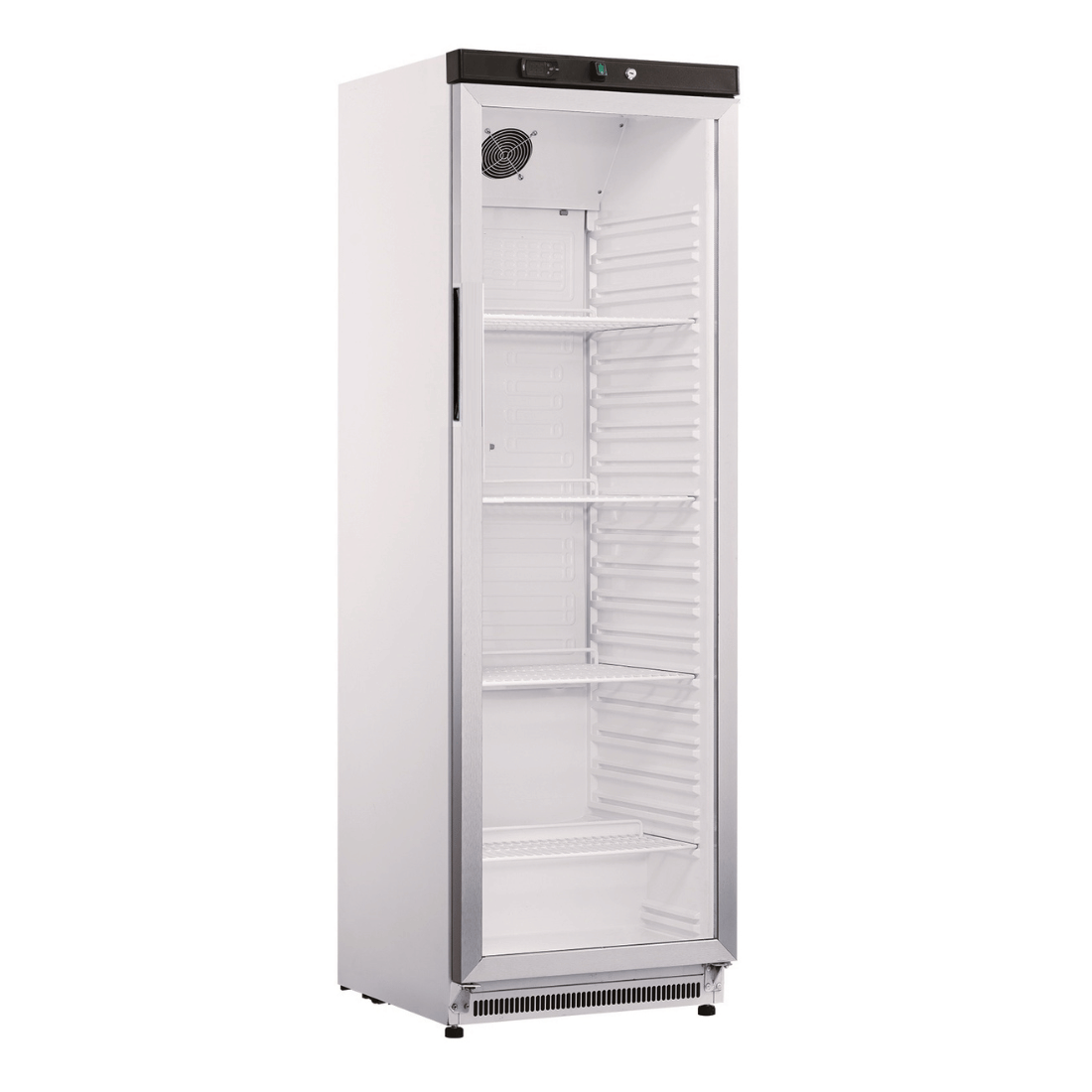 FED-X Stainless Steel Upright Static Display Fridge - XR400SG