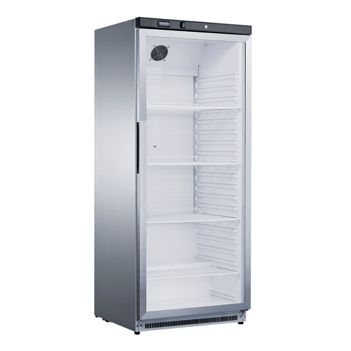 FED-X Stainless Steel Upright Static Display Fridge - XR600SG