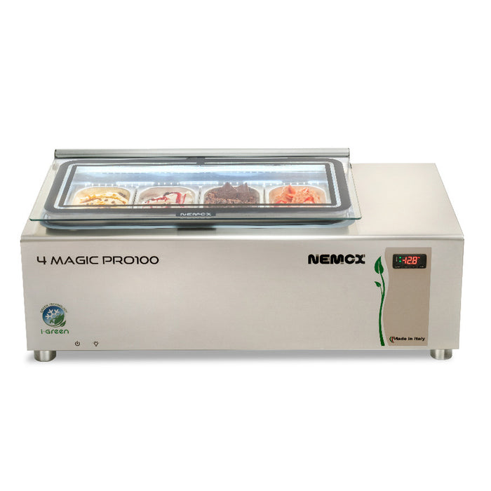 Nemox 4 Tray Ice Cream Storage & Display Cabinet - 4 MAGIC PRO100 I-GREEN