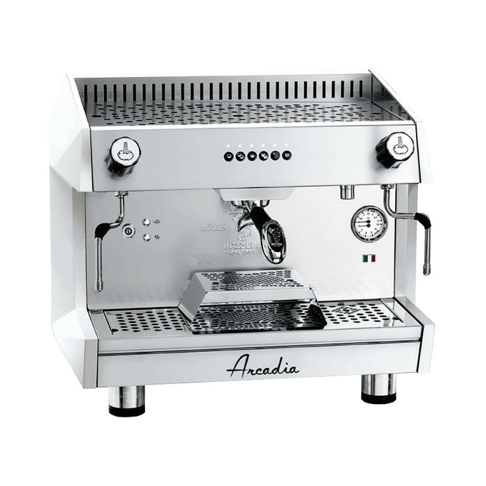 Bezzera Aracdia Professional Espresso Coffee Machine SS Polish White 1 Group - ARCADIA-G1