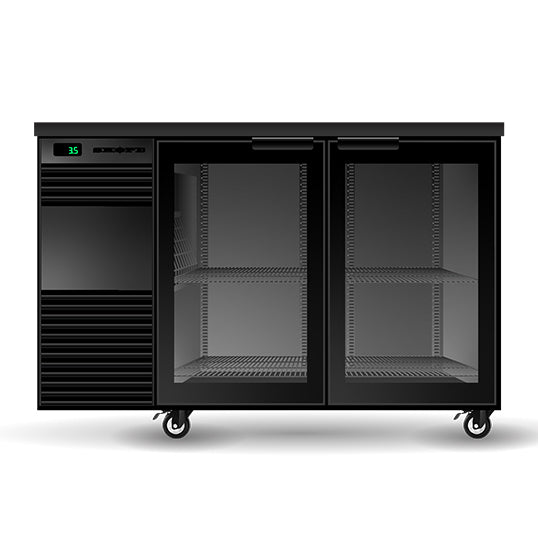 SKOPE BackBar 2 Glass Swing Door Fridge - BB.2.GSW