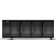SKOPE BackBar 4 Glass Sliding Door Fridge - BB.4.GSL - Black