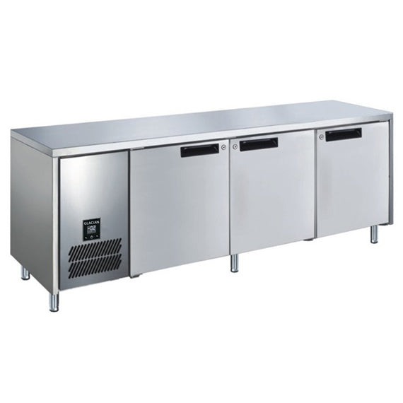 Glacian Slimline Freezer with 3 Stainless Steel Doors 420L - BFS61885
