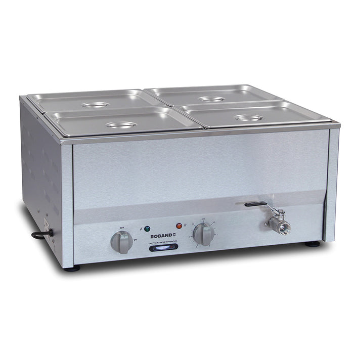 Roband Counter Top Bain Marie 4 x 1/2 size 100mm pans - BM4A