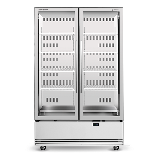 SKOPE ActiveCore BME 2 Glass Door Display or Storage Fridge 1079L - BME1200N-A - White