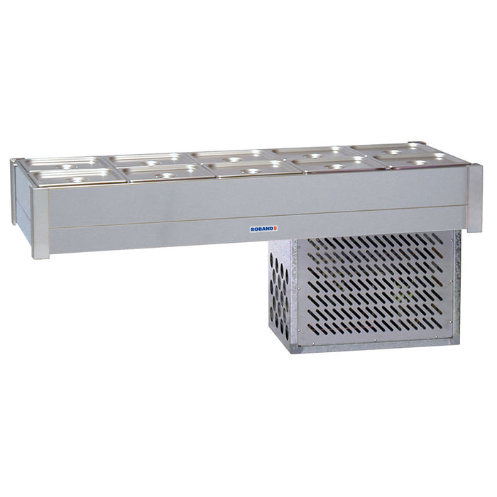 Roband Refrigerated Bain Marie 10 x 1/2 size, pans not included, double row - BR25