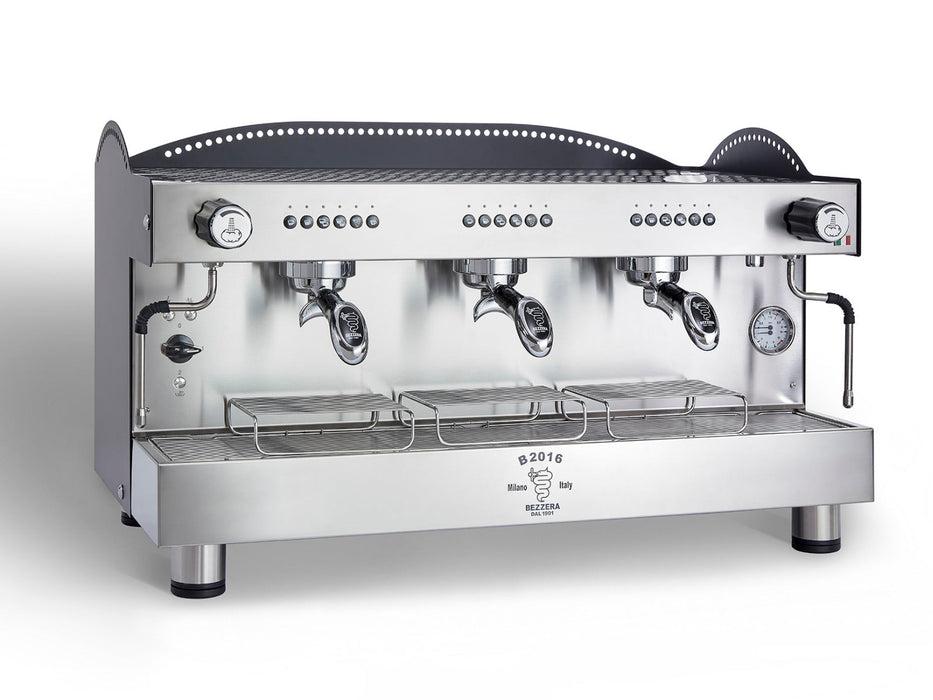 Bezzera 3L Black 3 Group Professional Espresso Machine - BZB2016B3DE
