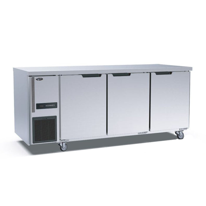 Thermaster Stainless Steel Triple Door Workbench Freezer - TS1800BT-3D
