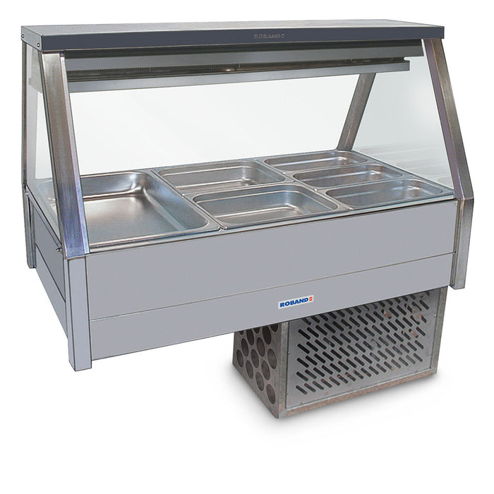 Roband Straight Glass Refrigerated Display Bar - Piped and Foamed only (no motor), 6 pans - EFX23RD