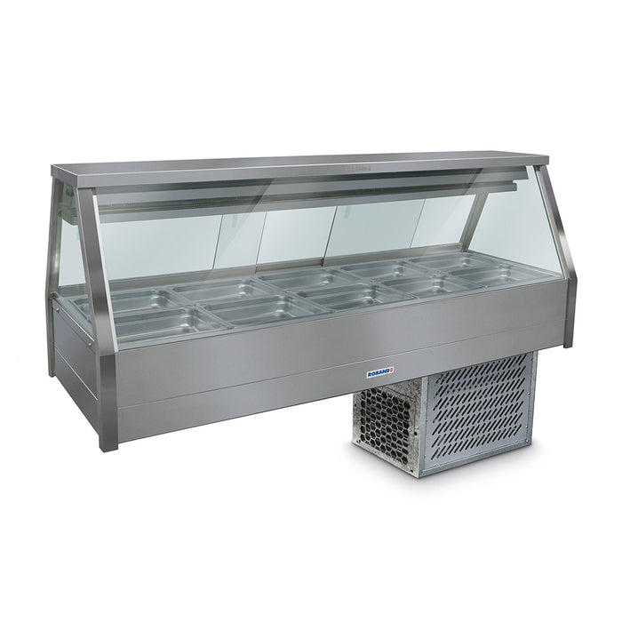 Roband Straight Glass Refrigerated Display Bar - Piped and Foamed only (no motor), 10 pans - EFX25RD