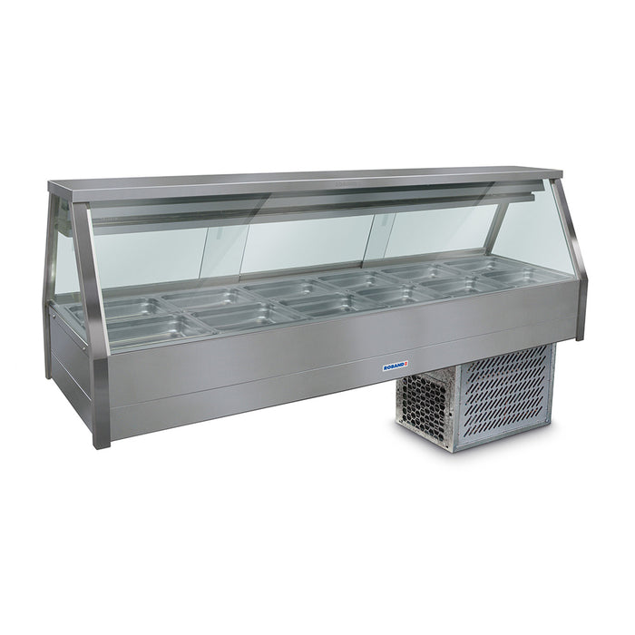 Roband Straight Glass Refrigerated Display Bar - Piped and Foamed only (no motor), 12 pans - EFX26RD