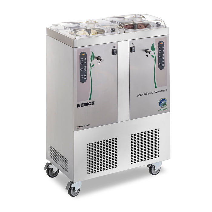Nemox Double Freestanding Ice Cream Machine - GELATO 5+5K TWIN CREA I-GREEN