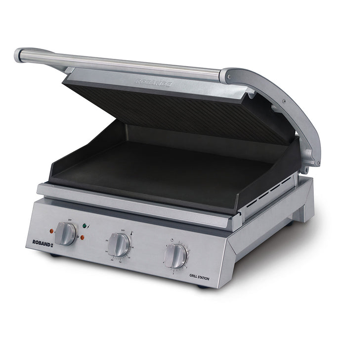 Roband Grill Station 8 slice, non stick with ribbed top plate - GSA810RT