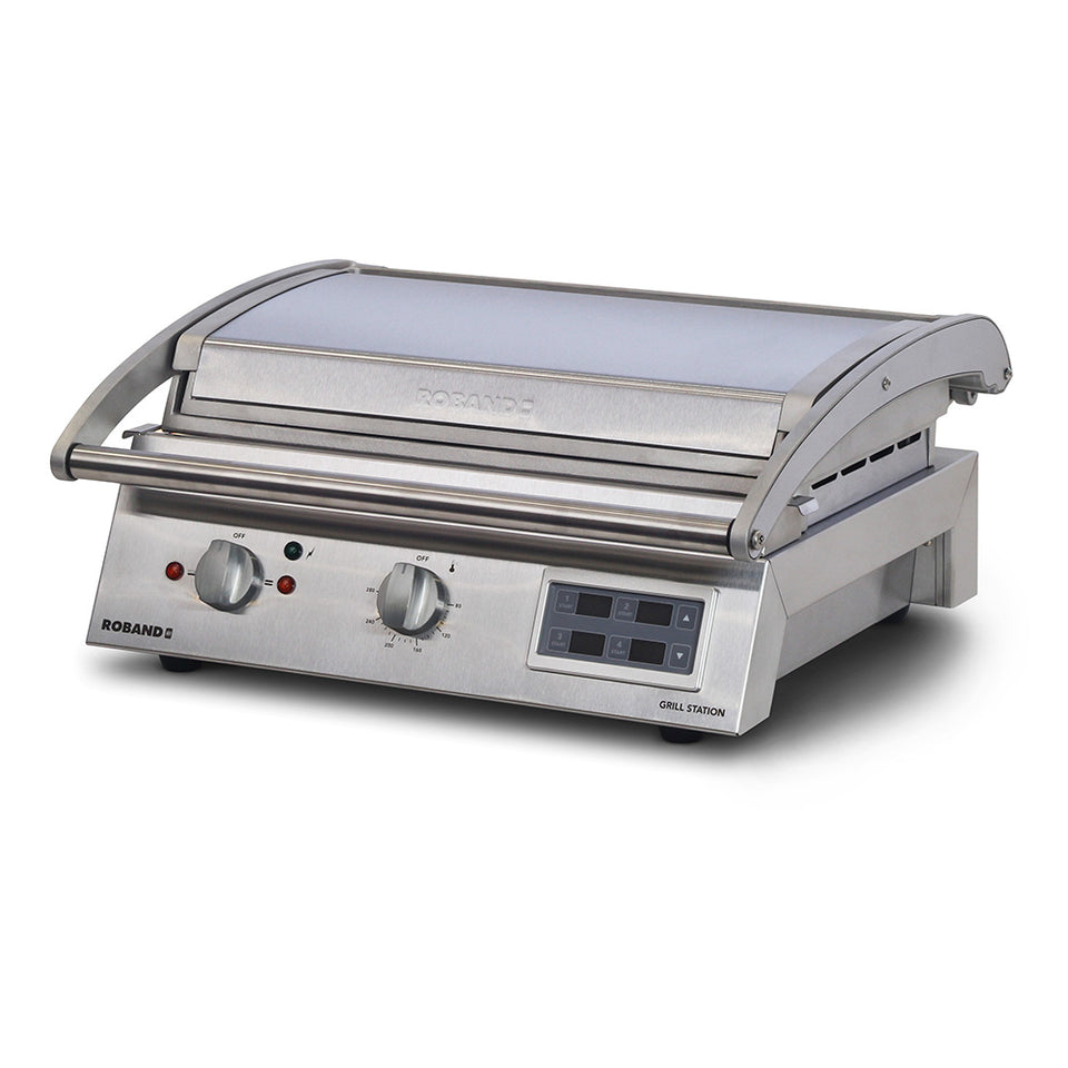 Roband Grill Station Electronic Timer, 8 slice, smooth plates - GSA810SE