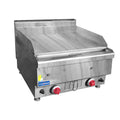 Gasmax Benchtop 2 Bunner Griddle 600mm - JUS-TRG60