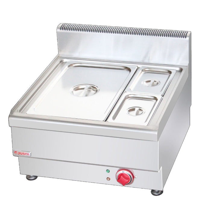 Gasmax Dry Bain Marie with 1 x 1/1 pan + 2 x ¼  GN Pan & Lid - JUS-TY-2
