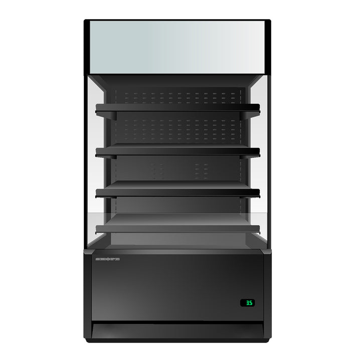 SKOPE Open Deck Fridge - OD1100N - High Sign Model / Black
