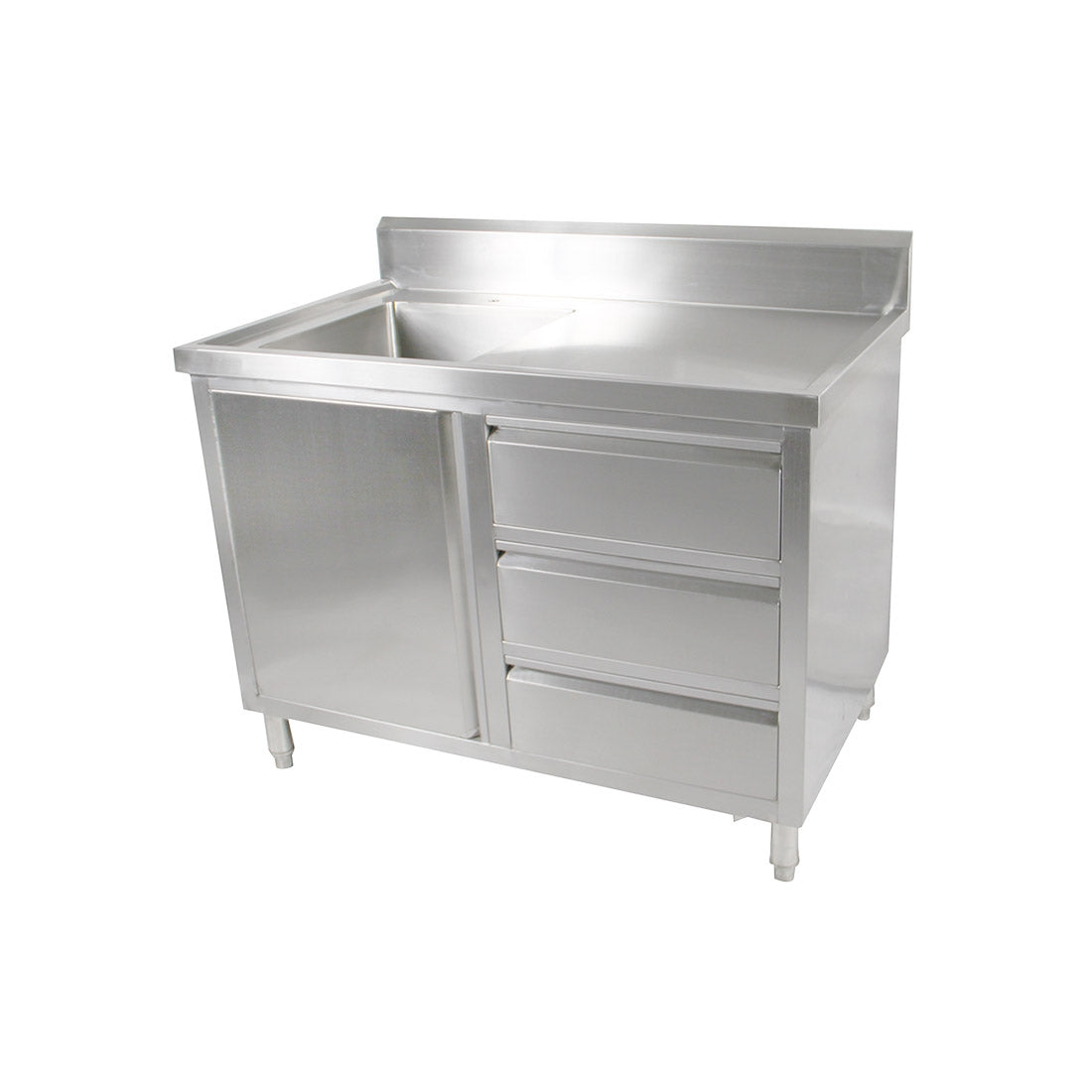 Modular Systems Stainless Steel Cabinet with Sink 1200mm to 2100mm - SC-6 & SC-7