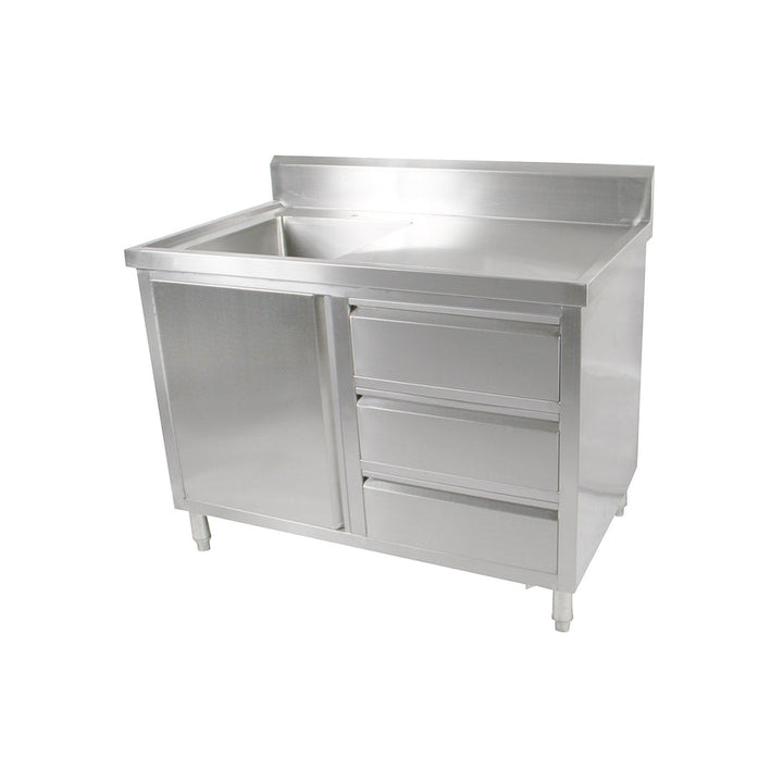 Modular Systems Stainless Steel Cabinet with Sink 1200mm to 2100mm - SC-6 & SC-7
