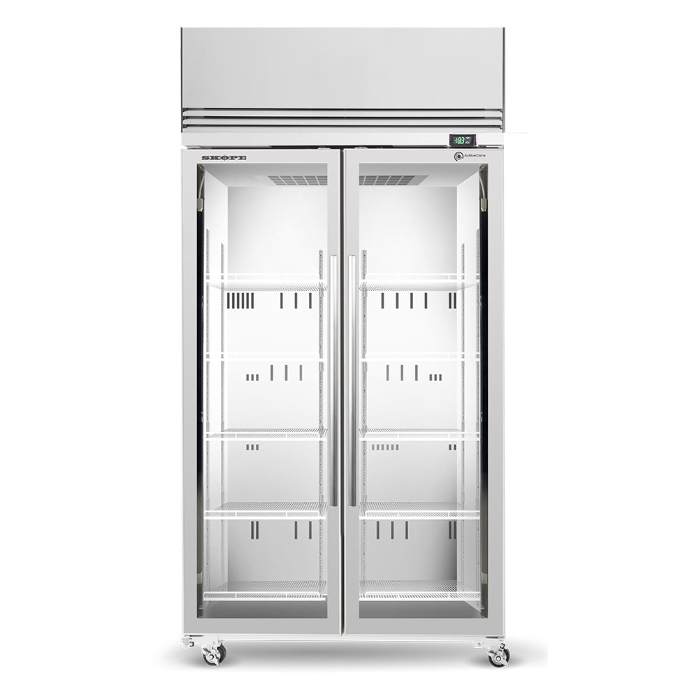 SKOPE Active Core SKFT 2 Glass Door Upright Display or Storage Freezer 896L - SKFT1000N-A - White