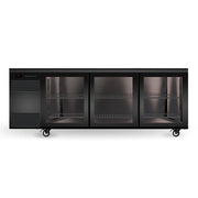 SKOPE BackBar 3 Glass Sliding Door SlimLine Fridge - SL.3.GSL - Black