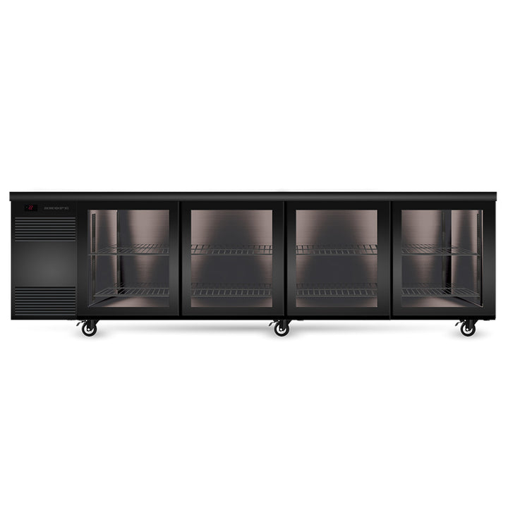 SKOPE BackBar 4 Glass Sliding Door SlimLine Fridge - SL.4.GSL - Black