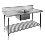 Modular Systems Stainless Steel Single Sink Bench & Pot Undershelf 1200 to 2400mm - SSB6 & SSB7