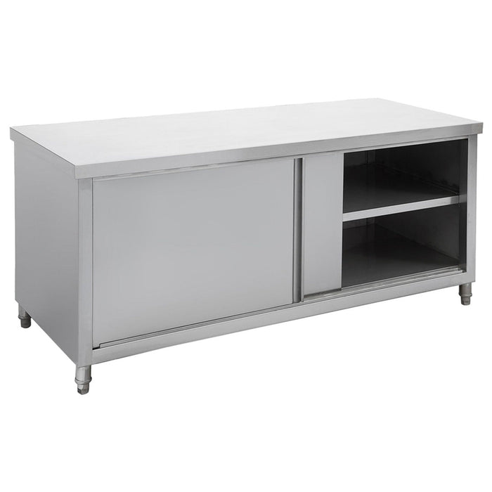 Modular Systems Stainless Steel Kitchen Tidy Pass-Through Workbench Cabinet 1800mm - STHT6-1800-H