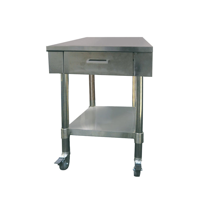 Modular Systems Stainless Steel Work Bench with 1 Drawer & Undershelf - SWBD7-1