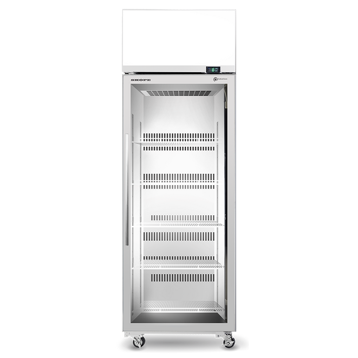SKOPE ActiveCore TME 1 Glass Door Display or Storage Fridge with Lit Sign 610L - TME650N-AC