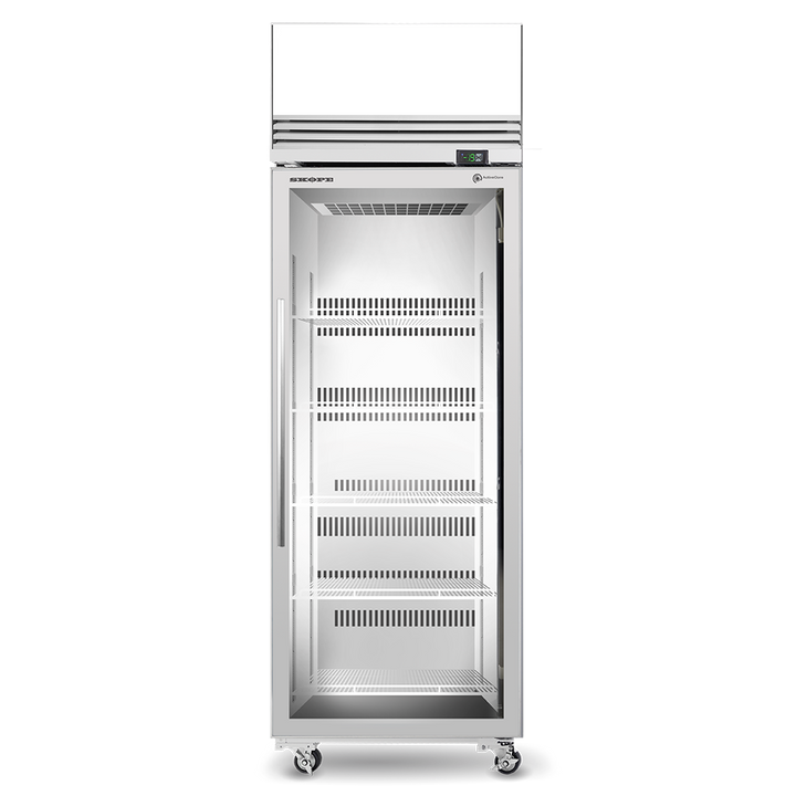 SKOPE ActiveCore TMF 1 Glass Door Upright Display or Storage Freezer with Lit Sign 610L - TMF650N-AC