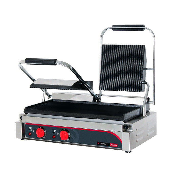 Anvil Panini Press Double Ribbed Top Flat Bottom - TSS3000