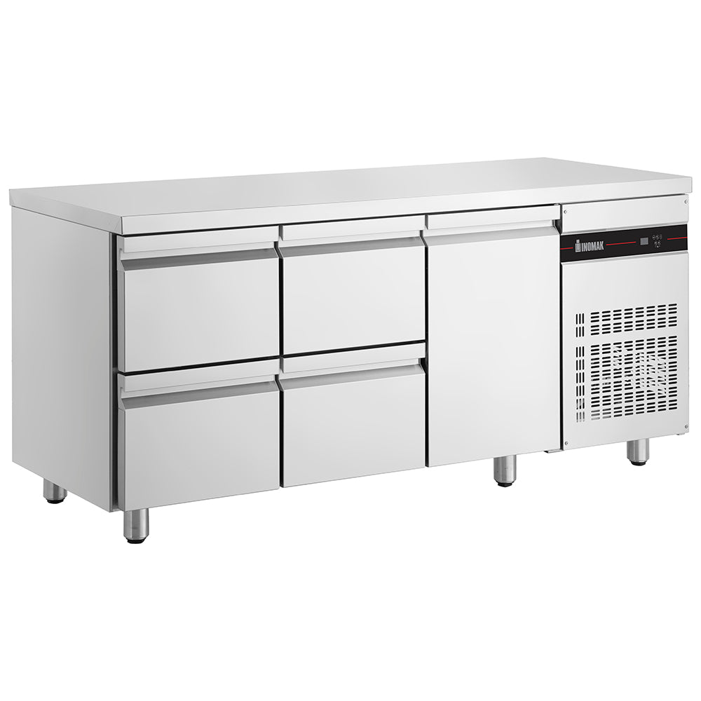 Inomak Under Bar Fridge 1 Door 4 Drawers UBD4000 — Commercial