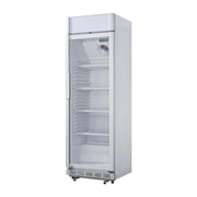 Polar C-Series 1 Glass Door Upright Display Cooler with Light Box 346L White - CC064-A
