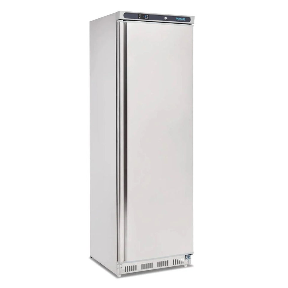 Polar C-Series 1 Solid Door Upright Fridge 400L Stainless Steel - CD082-A