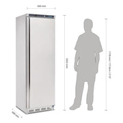Polar C-Series 1 Solid Door Upright Fridge 400L Stainless Steel - CD082-A
