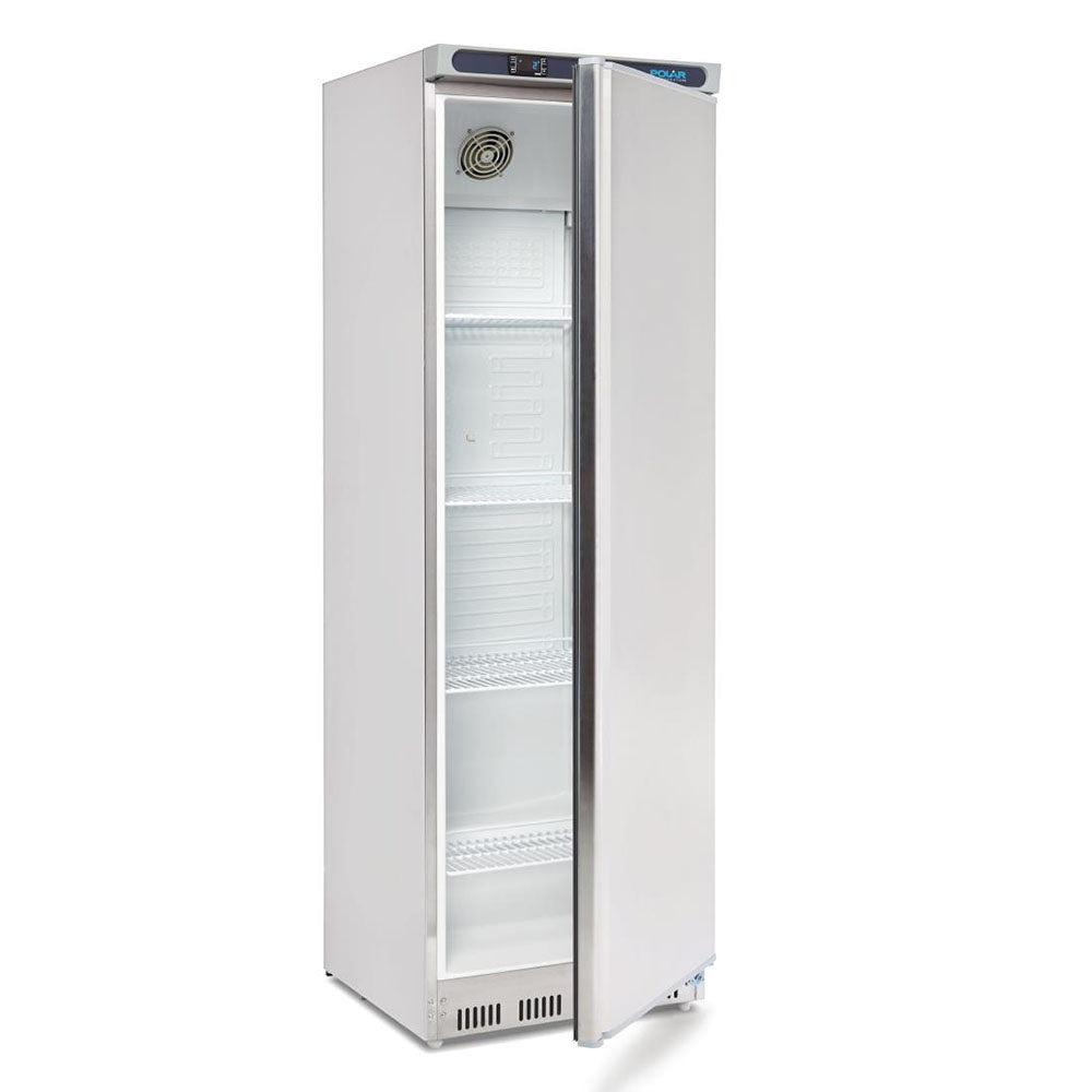Polar C-Series 1 Solid Door Upright Fridge 400L Stainless Steel - CD082-A