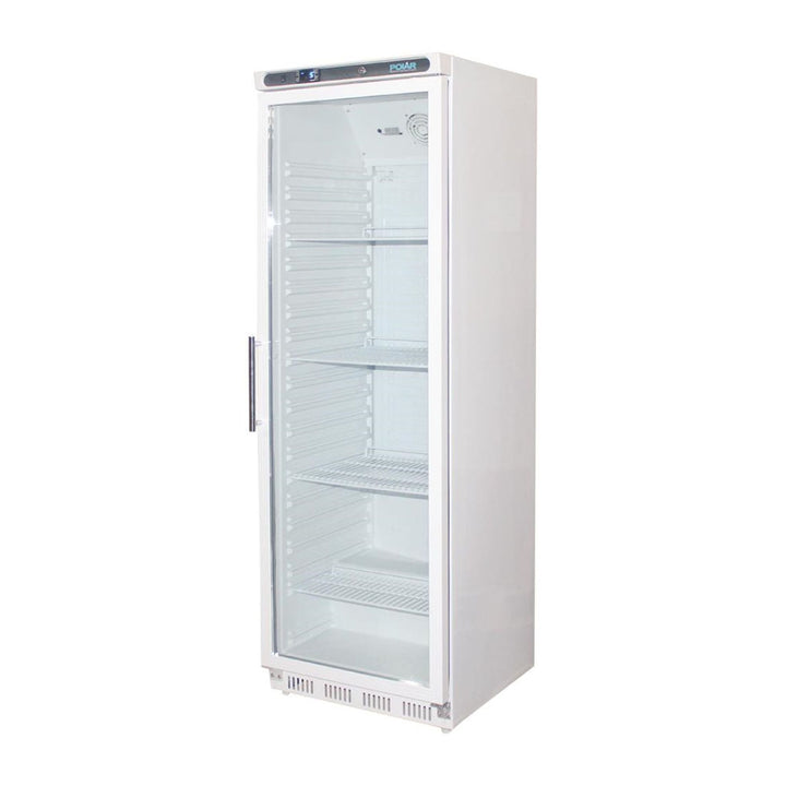 Polar C-Series 1 Glass Door Upright Display Fridge 400L White - CD087-A