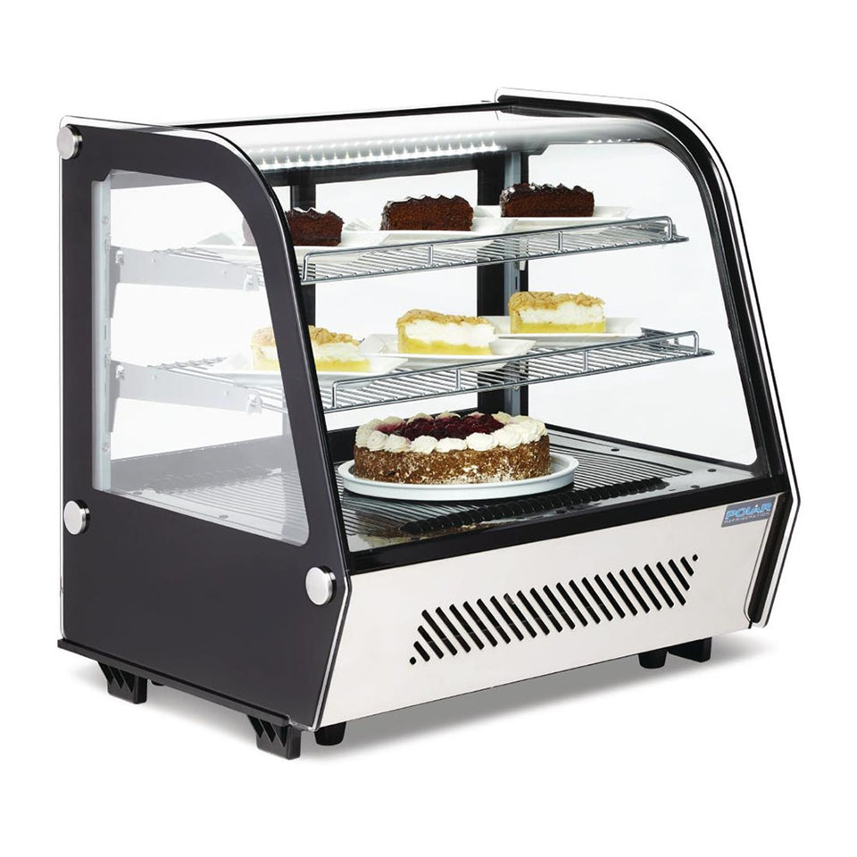 Polar G-Series Countertop Food Display Fridge 120L Black - GP292-A