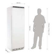 Polar C-Series 1 Solid Door Upright Fridge 400L White - CD612-A