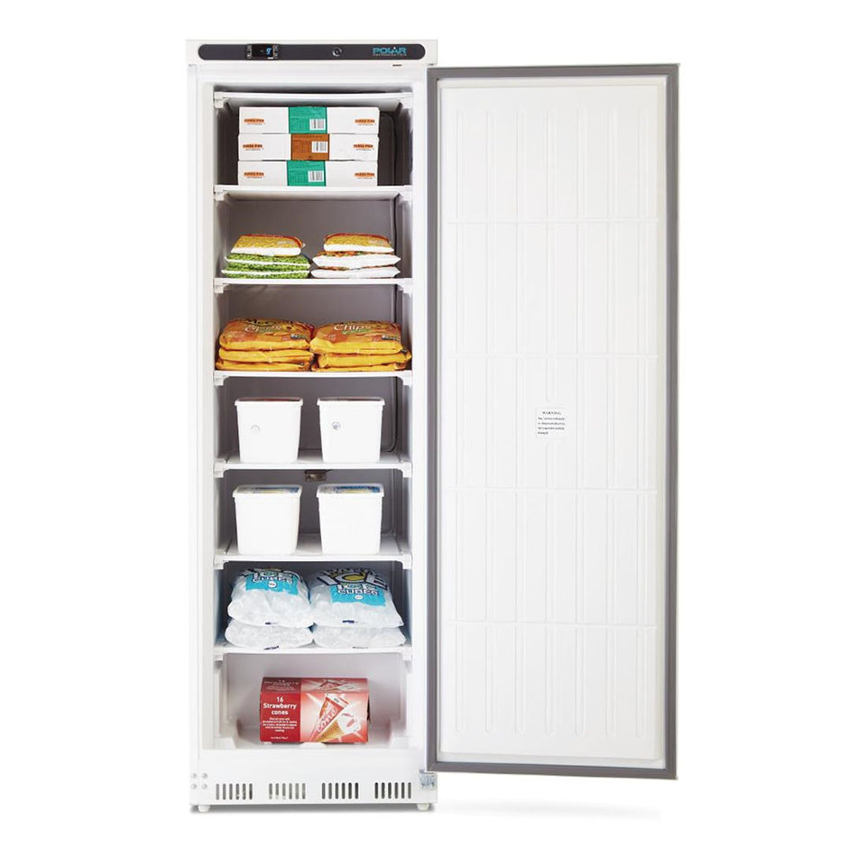 Polar C-Series 1 Door Upright Freezer 365L White - CD613-A