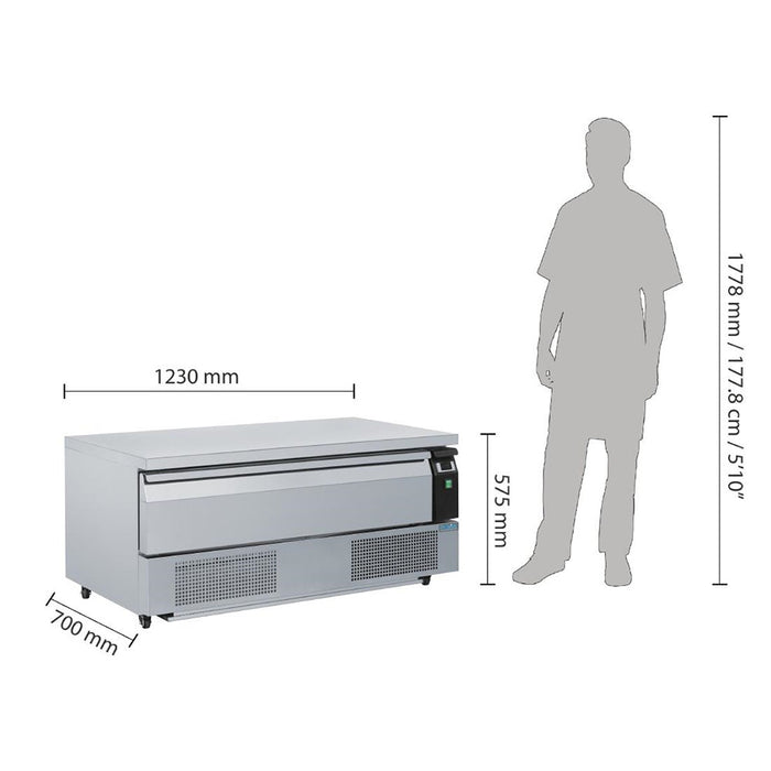 Polar U-Series Single Drawer Counter Fridge Freezer 3xGN - DA995-A