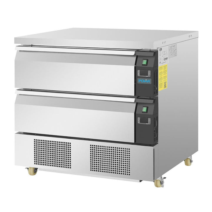 Polar U-Series Double Drawer Counter Fridge Freezer 4xGN - DA996-A
